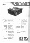 Sony SL 3000 UB Betamax manual. Camera Instructions.